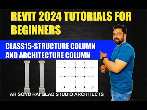 Revit Architecture 2024 tutorials for beginners II Structure and architecture columns (Class-15)