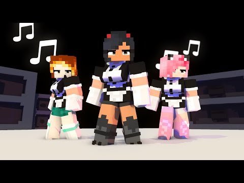 DISCO DISCO PARTY PARTY SHUFFLE MAID DANCE APHMAU CREW KIM,KC - MINECRAFT ANIMATION #shorts