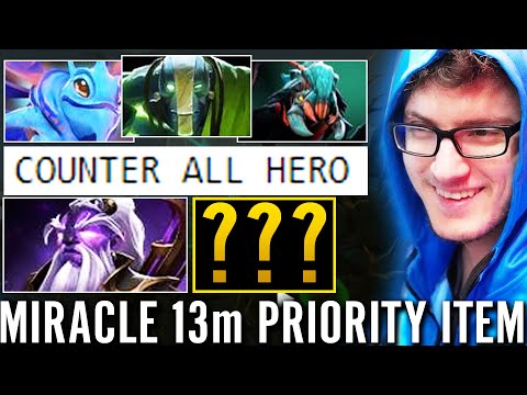 MIRACLE Void Spririt HARD GAME! 13min SECRET 1st Priority Item 100% Counter Run Hero Dota 2 Pro
