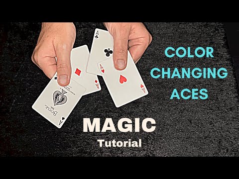 Magic Trick Tutorial - Color Changing Aces