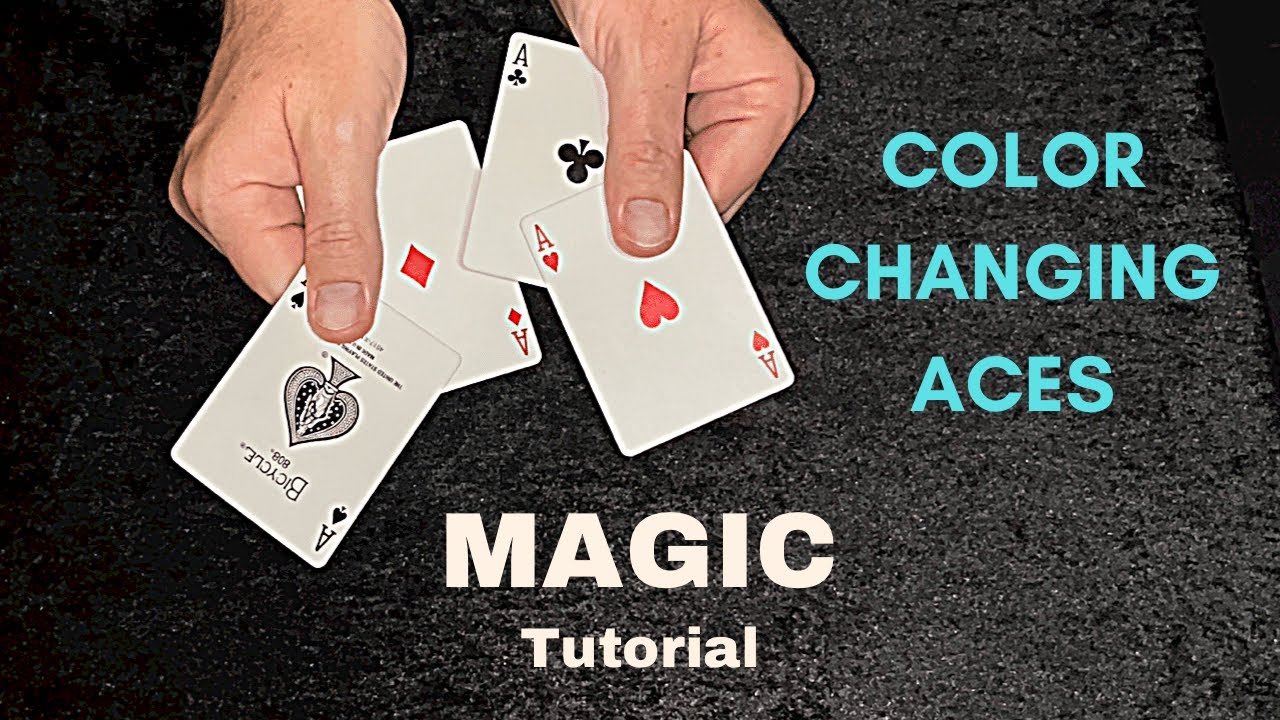 Magic Trick Tutorial - Color Changing Aces