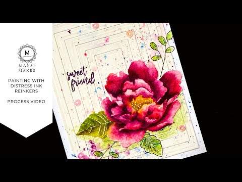 Painting with distress ink reinkers