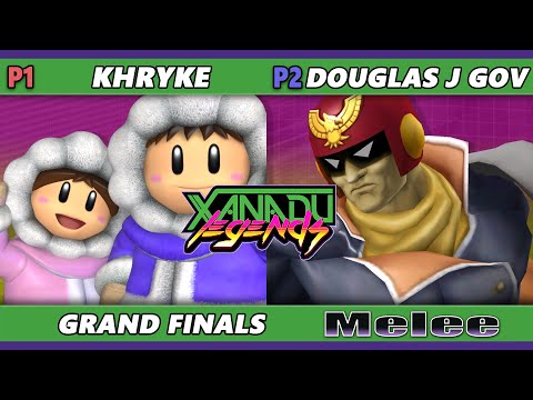 Xanadu Legends GRAND FINALS - Khryke (Ice Climbers) Vs. Douglas.J.Gov (Captain Falcon) Smash Melee