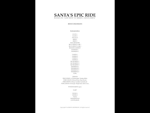 Santa's Epic Ride - Score Playback (Sheet Music available)