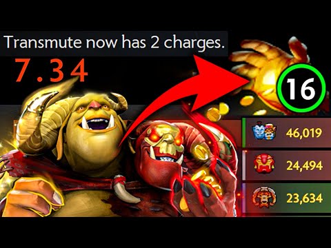 Valve is joking around with Ogre Magi too much - 16 Charges Midas with 1370GPM 7.34 Carry Dota 2