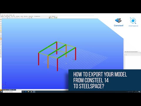 How to export your model from Consteel 14 to Steelspace?
