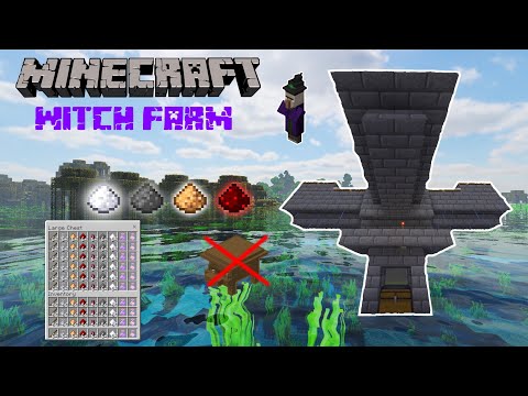 Insane Witch Farm in Minecraft Bedrock 1.19 - No Huts!