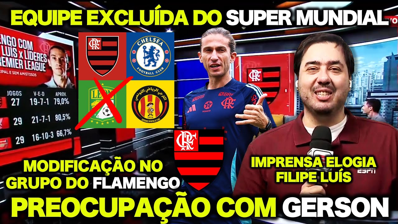 URGENTE! TIME do GRUPO do FLAMENGO no SUPER MUNDIAL é EXCLUÍDO PELA FIFA! PREOCUPAÇÃO com GERSON