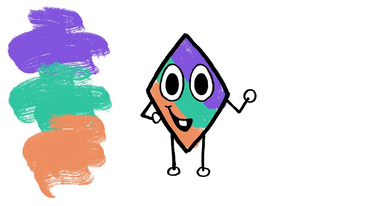 Draw and Color a Diamond (Rhombus) With Me! | Coloring Magic