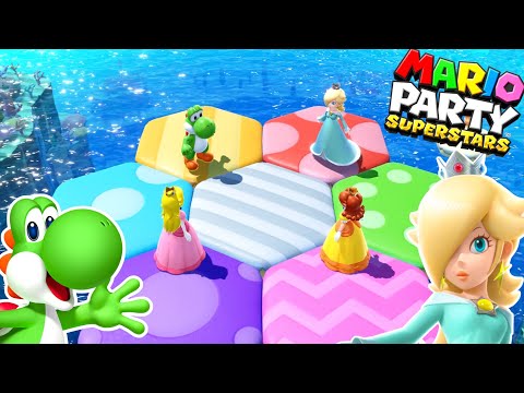 Mario Party Superstars Minigames #25 Yoshi vs Rosalina vs Peach vs Daisy