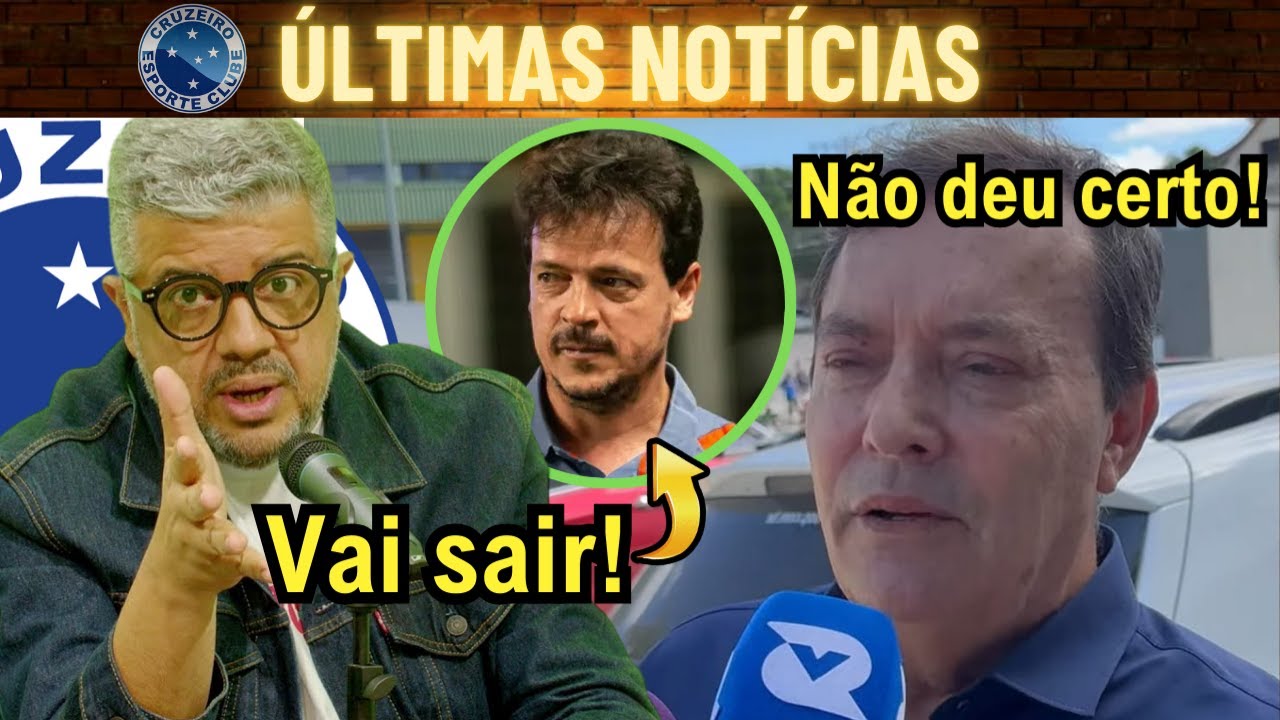 🦊FIM DA LINHA PRO DINIZ NO CRUZEIRO! NÃO TEM COMO SEGURAR! MÍDIA JÁ DÁ COMO CERTA A DEMISSÃO!