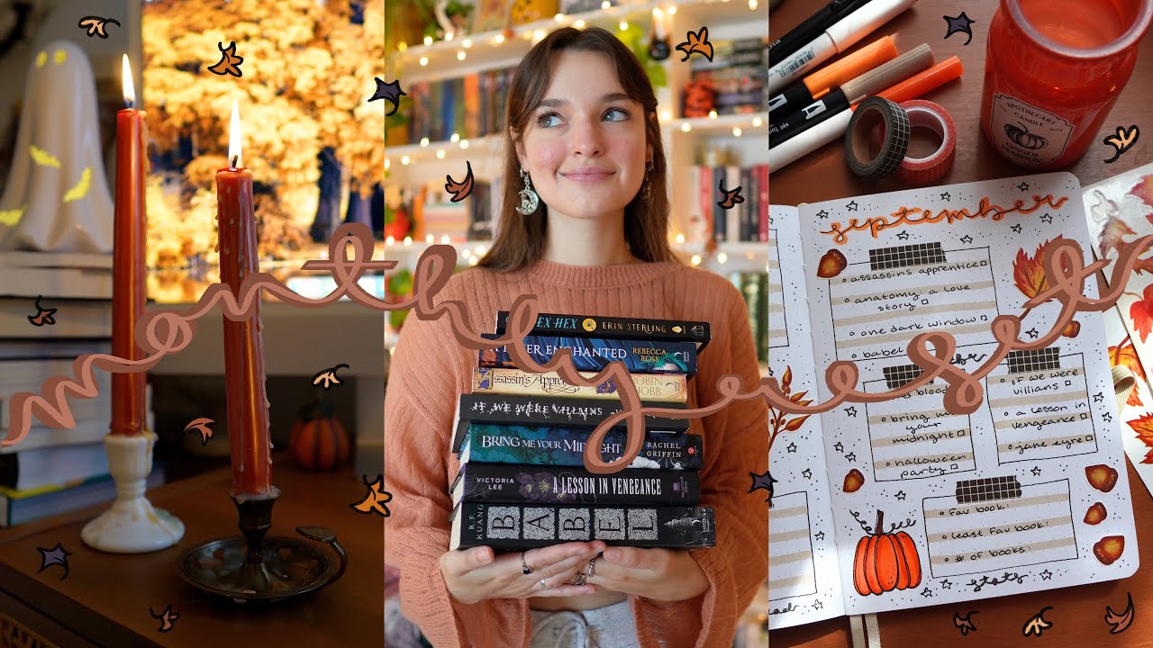 SEPTEMBER MONTHLY RESET | reading journal setup, monthly tbr + decorating for fall🍂