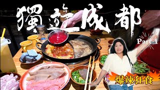 獨遊成都 Part 1 | 長龍社區老火鍋|麻辣串串香 |成都名小吃老媽蹄花、甜水面、冰醉豆花|半職人妻