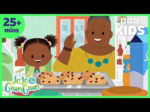 Baking with Gran Gran | JoJo and Gran Gran | BBC Kids