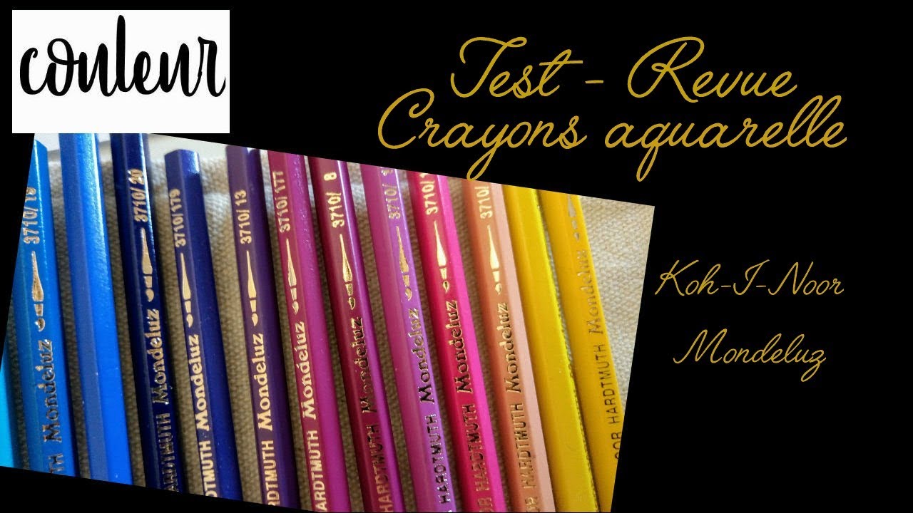 Test de crayons aquarellables : Koh i noor mondeluz
