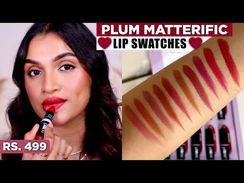 Plum Matterrific Lipstick Swatches & Review 💄♥️ | 10...