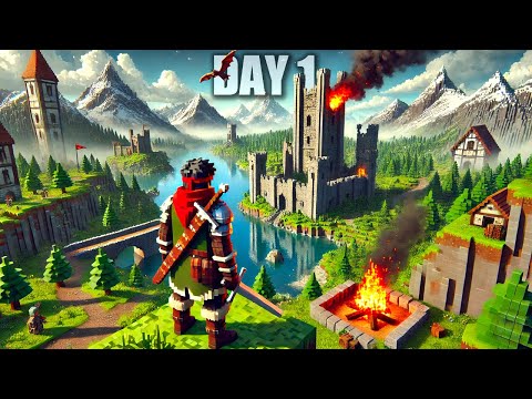 Day 1 in This NEW Craft Build Survival Game...