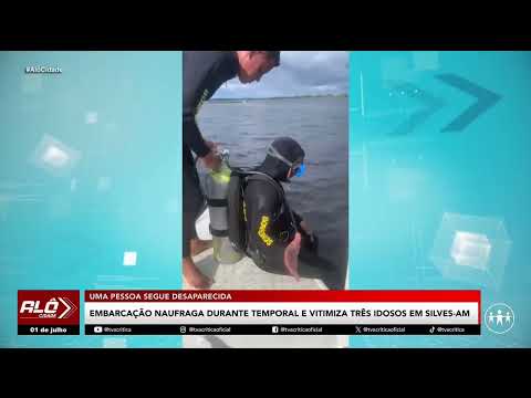 Embarcação náufragou em rio no município de Silves no Amazonas 