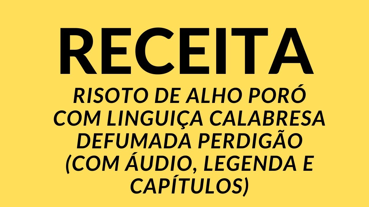 RECEITA: RISOTO DE ALHO PORÓ C/ LINGUIÇA CALABRESA DEFUMADA PERDIGÃO. ACESSE CAPÍTULOS NA DESCRIÇÃO.