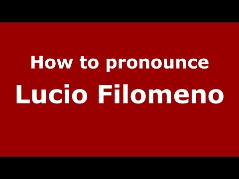 How to pronounce Lucio Filomeno (Spanish/Argentina) - PronounceNames.com