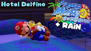 pov: You Stay the Night in Hotel Delfino and it's Raining in Super Mario Sunshine 🌧️ (+Music & Rain)