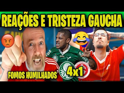 REAÇÕES GAUCHAS E COLORADAS! PALMEIRAS 4X1 INTERNACIONAL| BRASILIERÃO 2025| VAMOS RIR