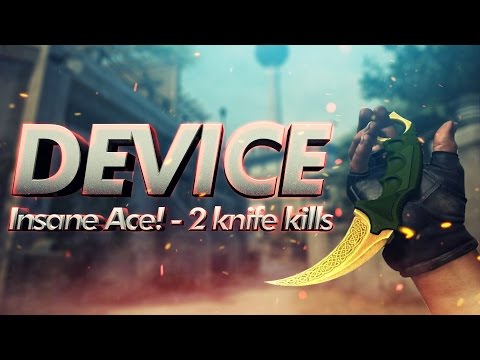 Astralis Dev1ce Amazing ACE and Double Knife to Win Round + Defuse -  ECS Finals Season 2