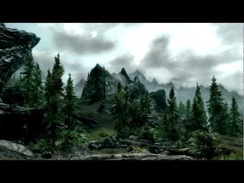 Morrowind orchestral theme on Skyrim landscapes ( piano + violin )