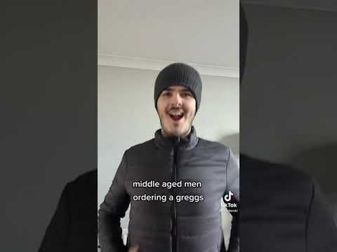 middle aged men ordering a greggs