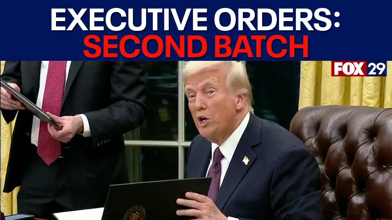 Trump signs additional executive orders in Oval Office