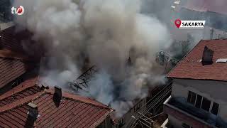 Çatı Yangınında Annenin Dikkati Faciayı Önledi