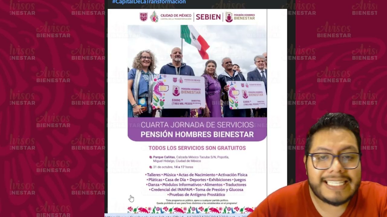 Te invitamos a participar en nuestra 4ta Jornada de Servicios #PensiónHombresBienestar.