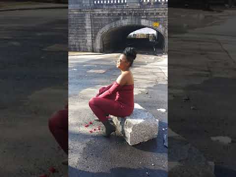 Fesah Rollins Female Rapper Lyricist recording scenes of new video "Eyes Behind Shades"