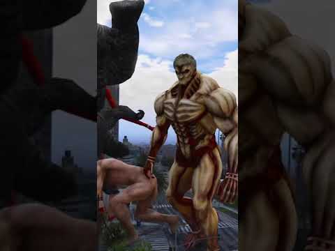 GODZILLA 2014 VS ATTACK ON TITAN - MONSTER BATTLE #2 #Shorts