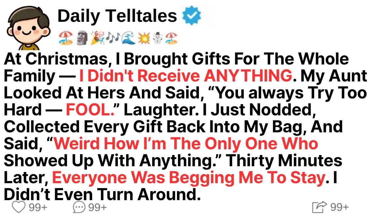 At Christmas, I Brought Gifts For The Whole Family — I Didn't Receive ANYTHING. My Aunt Looked At...