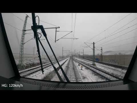 Führerstandsmitfahrt | Basel Bad Bf - Freiburg Hbf bei Schnee🌨 ❄️ | BR1462
