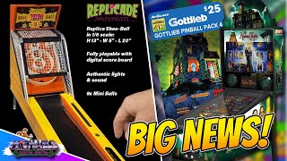 New Wave Toys Skee Ball 1/6th Scale Replica & AtGames Legends Pinball 4KP Gottlieb Packs Update
