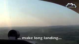 preview picture of video 'Visual approach and landing, runway 34, LHSM, Hévíz–Balaton Airport'