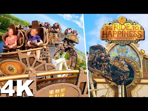 The Ride to Happiness by Tomorrowland [On-Ride with Queue 4K POV] - Plopsaland