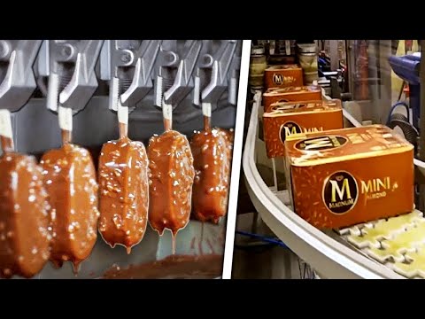 COMO se HACEN los HELADOS MAGNUM en las FÁBRICAS🍨| Como se PRODUCEN los HELADOS INDUSTRIALES