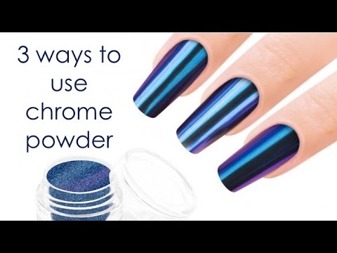 Chrome powder / mirror pigment - different ways to use it | Nail art tutorial | nailcou