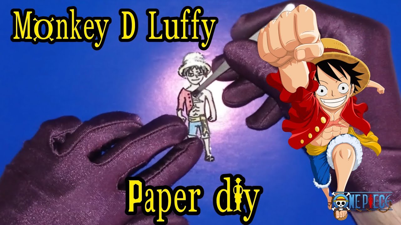 (paper diy) make Monkey D Luffy doll One Piece anime netflix series #paperdoll #papercraft #onepiece
