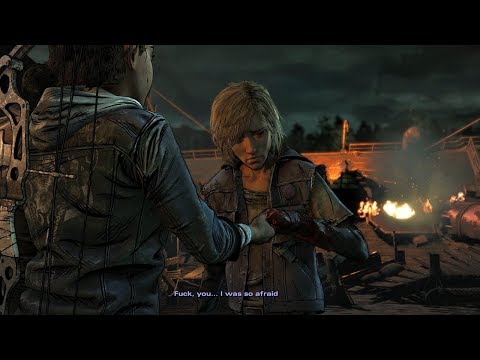 The Walking Dead Season 4 Episode 4 - Clem Kisses Fingerless Violet - Vi Romance