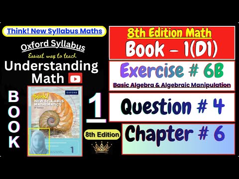 Exercise 6B Question 4 | Chapter 6 | Book 1 (D1) | Think New Syllabus Mathematics 8th Edition