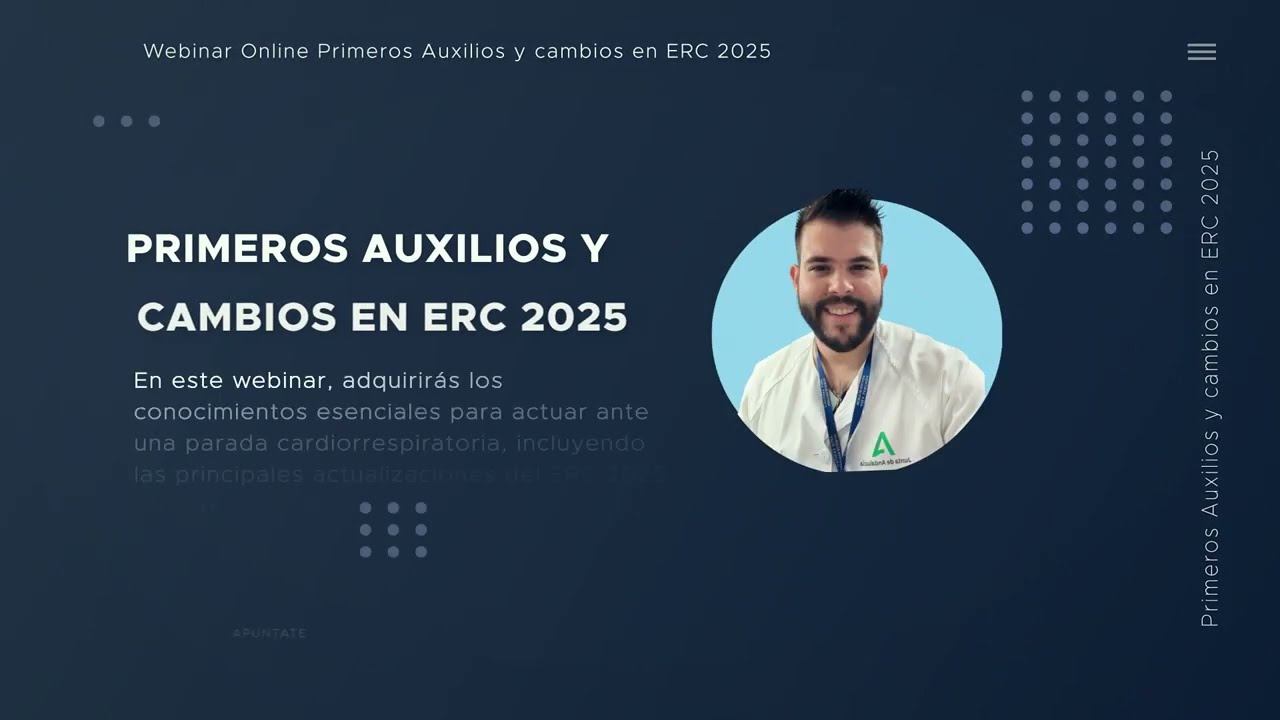 Video de presentación Webinar Primeros auxilios y cambios en ERC 2025
