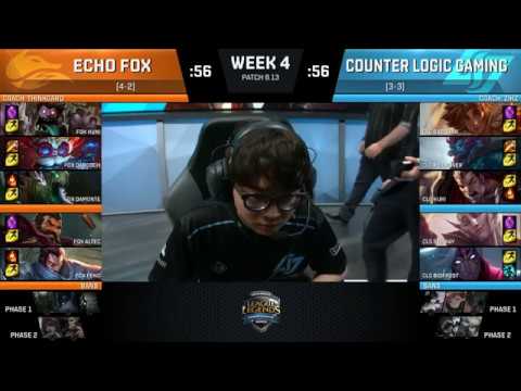 Echo Fox  vs  Counter Logic Gaming Match Highlights Week 4 Day 1  NA LCS Summer Split  2018