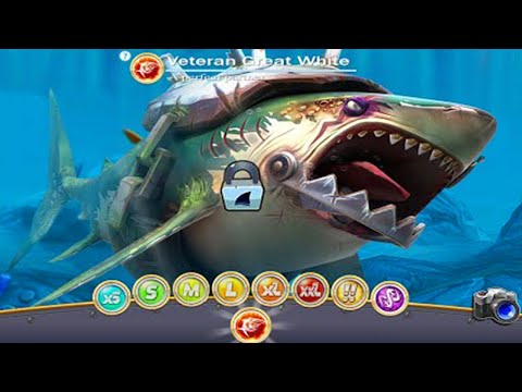 Hungry Shark World - NEW Veteran Great Shark Unlocked Bigger, Stronger & Faster - Android Gameplay