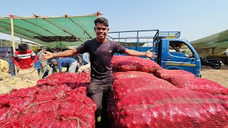 First Time Selling *Onion* At Wholesale Vegetable Market - How Much Profit After Sell!!
