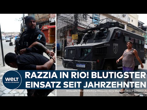 RIO DE JANEIRO: Razzia — Drogenkrieg auf blutigem Höhepunkt! Sprengsätze per Drohnen abgeworfen
