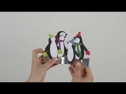 Penguins on Parade Holiday Pop-Up Cards - Set of 8